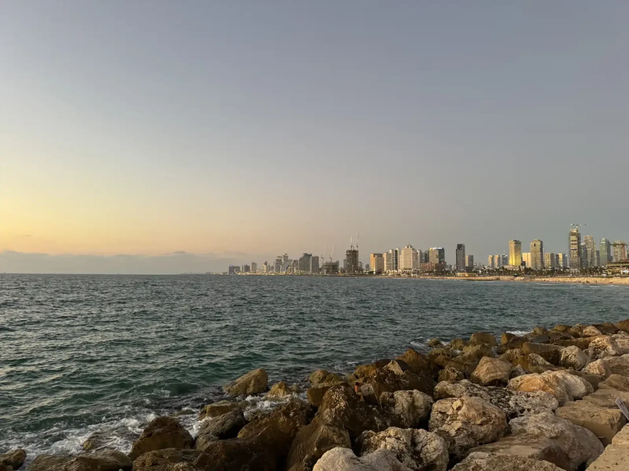 Blick von Jaffo Auf die Skyline Tel Aviv 